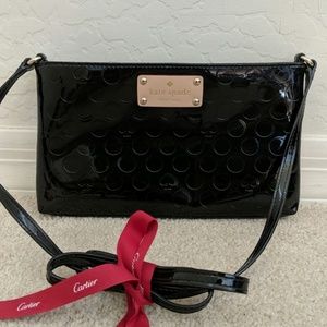 Kate spade black patent crossbody